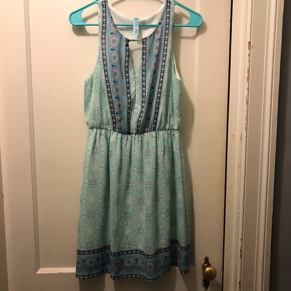 Patterned Keyhole dress